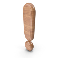 Wood Exclamation Symbol PNG & PSD Images