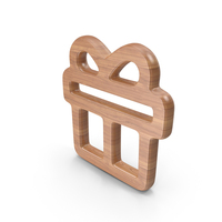 Gift Box Symbol Wood PNG & PSD Images