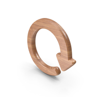 Wood Loop Arrow Symbol PNG & PSD Images