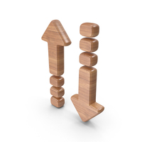 Wood Up & Down Dotted Arrows Symbol PNG & PSD Images