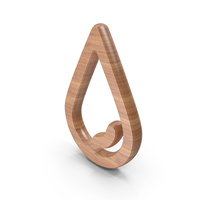 Water Drop Symbol Wood PNG & PSD Images