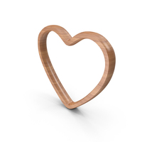 Wood Heart Outline Symbol PNG & PSD Images