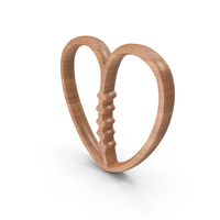 Heart With Stitches Wood Symbol PNG & PSD Images