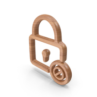 Wood Lock Restricted Symbol PNG & PSD Images