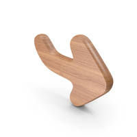 Right Arrow Wood Symbol PNG & PSD Images