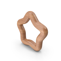Wood Star Outline Symbol PNG & PSD Images