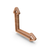 Wood Up And Right Arrow Symbol PNG & PSD Images