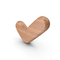 Wood Check Mark Symbol PNG & PSD Images