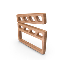 Clap Board Wood Symbol PNG & PSD Images