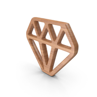 Diamond Crystal Wood Symbol PNG & PSD Images