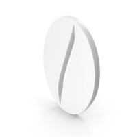 White Coffee Bean Icon PNG & PSD Images