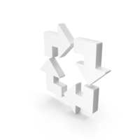 Four Arrows Squares in Different Icon White PNG & PSD Images
