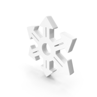White Multiple Directional Arrows Icon PNG & PSD Images