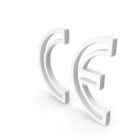 Out Line Certificate Mark European Symbol White PNG & PSD Images