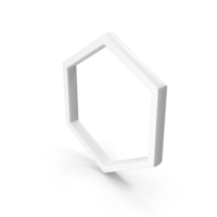 White Hexagon Icon PNG & PSD Images