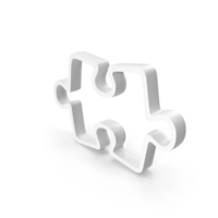 out Line Puzzle Piece Icon White PNG & PSD Images