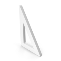 Out Line Right Angle Basic Geometric Triangle Icon White PNG & PSD Images
