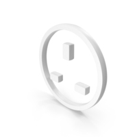 Power Socket Icon White PNG & PSD Images