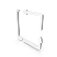 Square Continue Three Arrows Icon White PNG & PSD Images