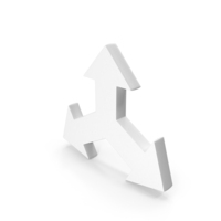 Three Directional Arrows Icon White PNG & PSD Images