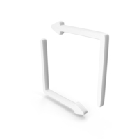Two Square Arrows Icon White PNG & PSD Images