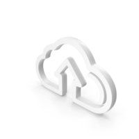 Upload Cloud Arrow Symbol White PNG & PSD Images