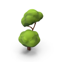Two Branches Cartoon Tree Handpaint Texture PNG & PSD Images
