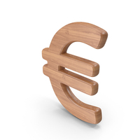 Wood Euro Currency Symbol PNG & PSD Images