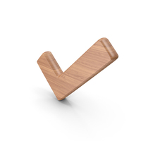 Accepted Check Mark Symbol Wood PNG & PSD Images