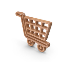 Wood Shopping Cart Symbol PNG & PSD Images