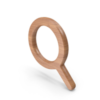 Wood Magnifying Glass Symbol PNG & PSD Images