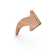 Wood Right Arrow Symbol PNG & PSD Images