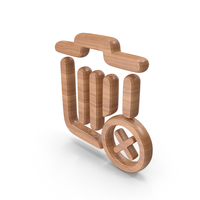 Delete Recycle Bin Symbol Wood PNG & PSD Images