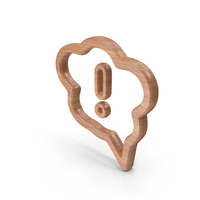Surprise Thought Bubble Symbol Wood PNG & PSD Images