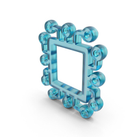 Glass AI Chip Symbol PNG & PSD Images