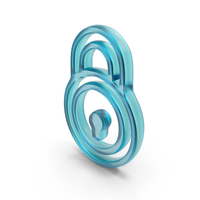 Glass Circular Lock Symbol PNG & PSD Images