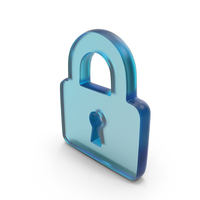 Glass Lock Symbol PNG & PSD Images