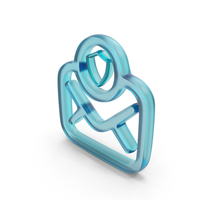 Secure Email Glass Symbol PNG & PSD Images