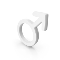 Male Sign White Symbol PNG & PSD Images