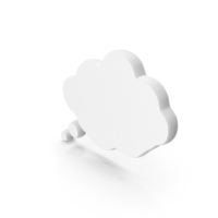 Thought Bubble White Symbol PNG & PSD Images