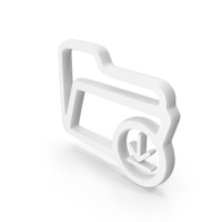 Download Folder White Symbol PNG & PSD Images