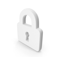 White Lock Symbol PNG & PSD Images
