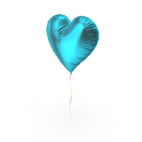 Heart Balloon Blue PNG & PSD Images