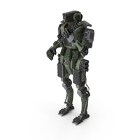 Armored Robot Soldier with Kalashnikov Shotgun MP 155 PNG & PSD Images