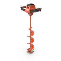 Electric Ice Auger Super Handy Orange PNG & PSD Images
