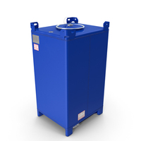 Stainless Steel IBC Container Blue 550gal PNG & PSD Images