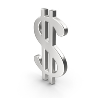 Dollar Symbol Silver PNG & PSD Images