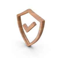 Wood Security Shield Check Symbol PNG & PSD Images