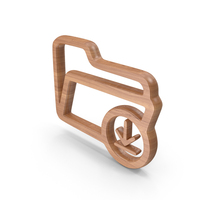 Wood Download Folder Symbol PNG & PSD Images