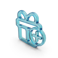 Glass Add Gift Box Symbol PNG & PSD Images